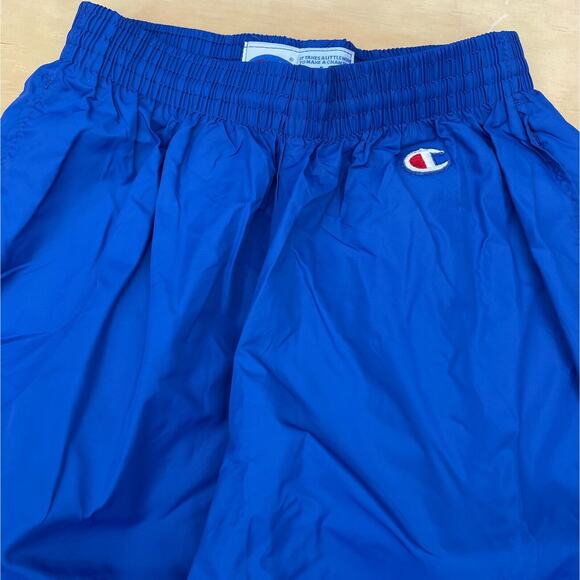 CHAMPION Pants Ankle Zip Windbreaker Track Joggers Sweatpants Men Blue SIZE M - Picture 2 of 6